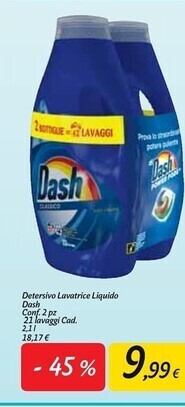 Carrefour Market Dash detersivo lavatrice liquido offerta