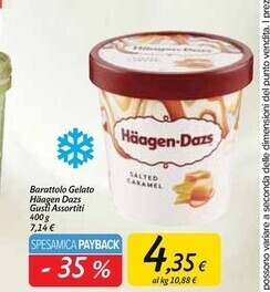Carrefour Market Häagen dazs barattolo gelato offerta