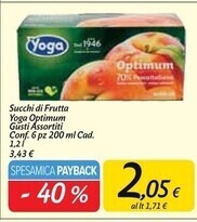 Carrefour Market Yoga succhi di frutta optimum offerta