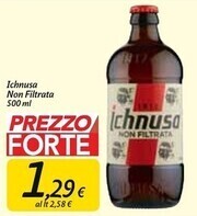 Carrefour Market Ichnusa non filtrata offerta