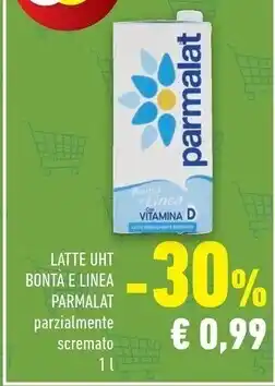 Conad City Parmalat latte uht bontà e linea parzialmente scremato offerta