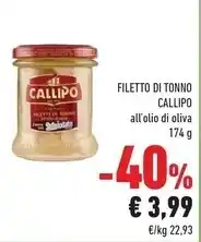Conad City Callipo filetto di tonno offerta