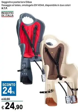 H.t.p. - seggiolino posteriore elibas fissaggio al telaio
