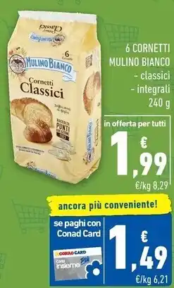 Conad City Mulino bianco 6 cornetti offerta