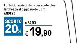 Iper La Grande Andrys - porta bici a piedistallo per ruote plus offerta