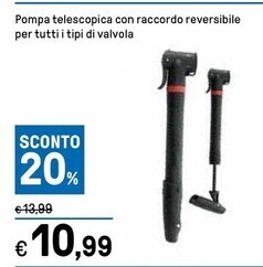Iper La Grande Pompa telescopica con raccordo reversibile per tutti i tipi offerta