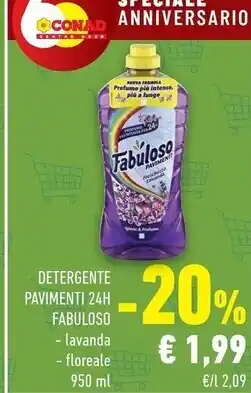 Conad City Fabuloso detergente pavimenti 24h offerta
