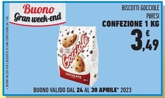 Conad City Pavesi biscotti gocciole offerta