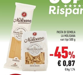 Conad La molisana pasta di semola offerta