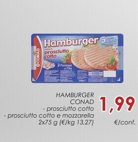 Conad Conad hamburger offerta