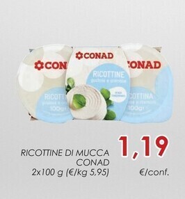 Conad Conad ricotta offerta