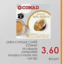 Conad Conad linea capsule caffe offerta