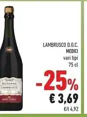 Conad Medici lambrusco d.o.c. offerta