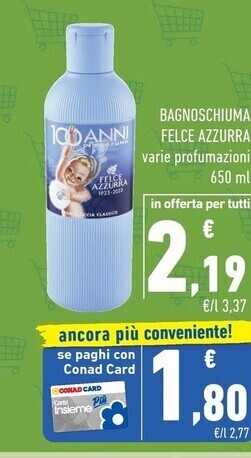 Conad Felce azzurra bagnoschiuma offerta