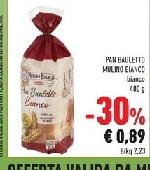 Conad Mulino bianco pan bauletto offerta