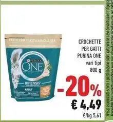 Conad Purina crocchette per gatti one offerta