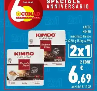 Conad Kimbo caffè offerta