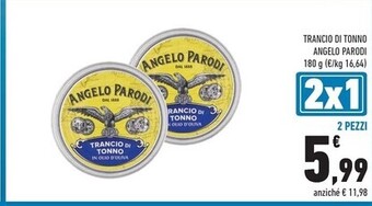 Conad Angelo parodi trancio di tonno offerta
