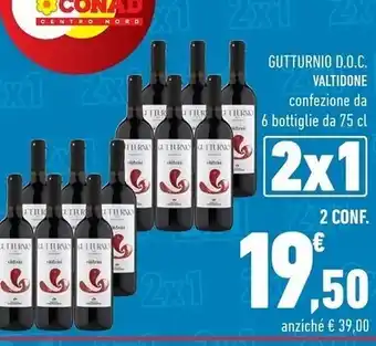 Conad Cantina valtidone gutturnio d.o.c. offerta