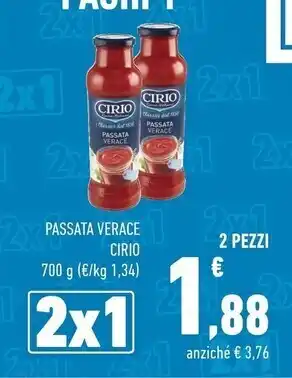 Conad Cirio passata di pomodoro offerta