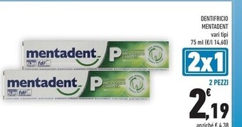Conad Mentadent dentifricio offerta