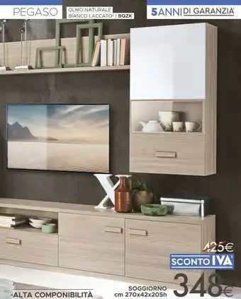 Mondo Convenienza Pegaso Olmo Naturale Bianco Laccato offerta