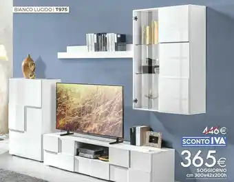 Mondo Convenienza Soggiorno Bianco Lucido T975 offerta
