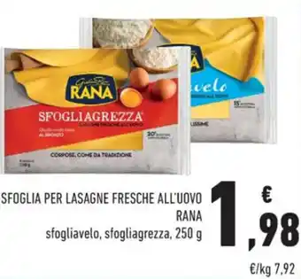 Conad Rana Sfoglia per lasagne fresche all'uovo 250 g offerta