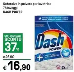 Iper La Grande Dash power detersivo in polvere per lavatrice offerta