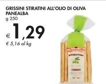 Bennet Panealba grissini stiratini all'olio di oliva offerta
