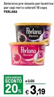 Iper La Grande Perlana detersivo pre - dosato per lavatrice per capi neri o colorati offerta