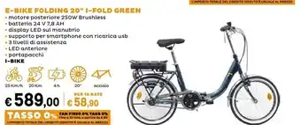 I-bike e-bike folding 20 i-fold green