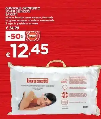 Bennet Bassetti guanciale ortopedico sonni silenziosi offerta