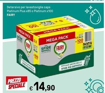 Iper La Grande Fairy detersivo per lavastoviglie caps platinum plus offerta