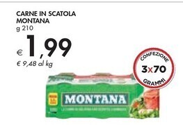 Bennet Montana carne in scatola offerta