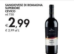 Bennet Cevico sangiovese di romagna superiore offerta