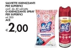 Bennet Ace salviette igienizzanti per superfici o igienizzante spray per superfici offerta