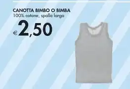 Bennet Canotta bimbo o bimba offerta