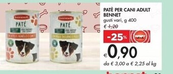 Bennet Bennet - patè per cani adult offerta