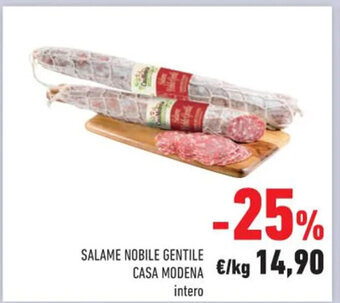 Conad Salame Nobile Gentile Casa Modena intero offerta
