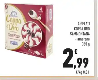 Conad 4 Gelati Coppa Oro Sammontana 360 g offerta