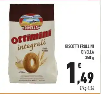 Conad Divella Biscotti Frollini 350 g offerta