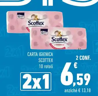 Conad Carta Igienica Scottex 10 rotoli 2 Conf. offerta