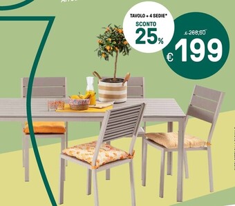 Iper La Grande Tavolo + 4 sedie offerta