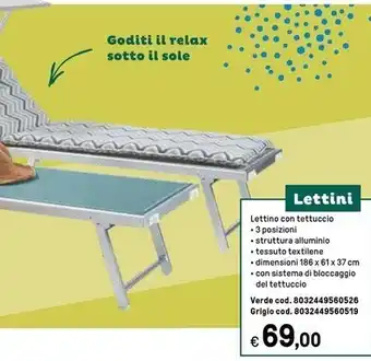Iper La Grande Lettino con tettuccio offerta