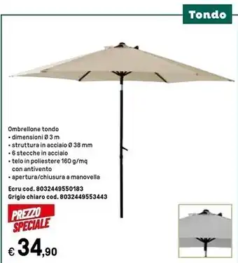 Iper La Grande Ombrellone tondo offerta