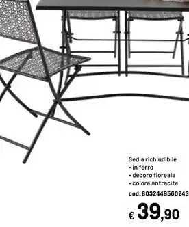 Iper La Grande Sedia richiudibile . in ferro offerta