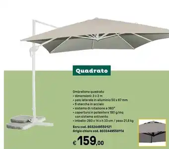 Ombrellone quadrato