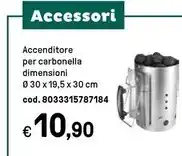 Accessori accenditore per carbonella dimensioni