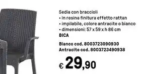Bica - sedia con braccioli